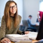 young female office worker